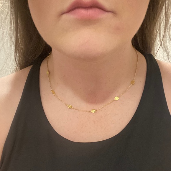 Madewell Gold Disc Necklace NWOT - Picture 4 of 8